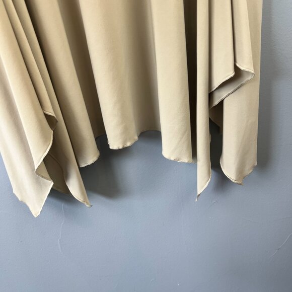 Sympli Canada Tan Tunic Top Dress Size 8 Shark Bite Asymmetric Hem 3/4 Sleeve - Picture 4 of 6